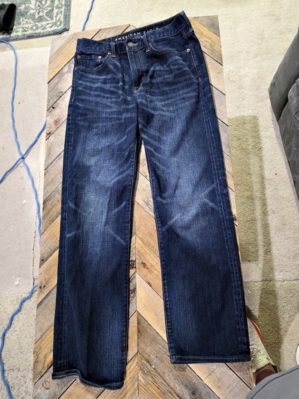 American Eagle jeans Straight Leg in Blue Waist 32